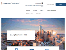 Tablet Screenshot of oakwoodbank.com